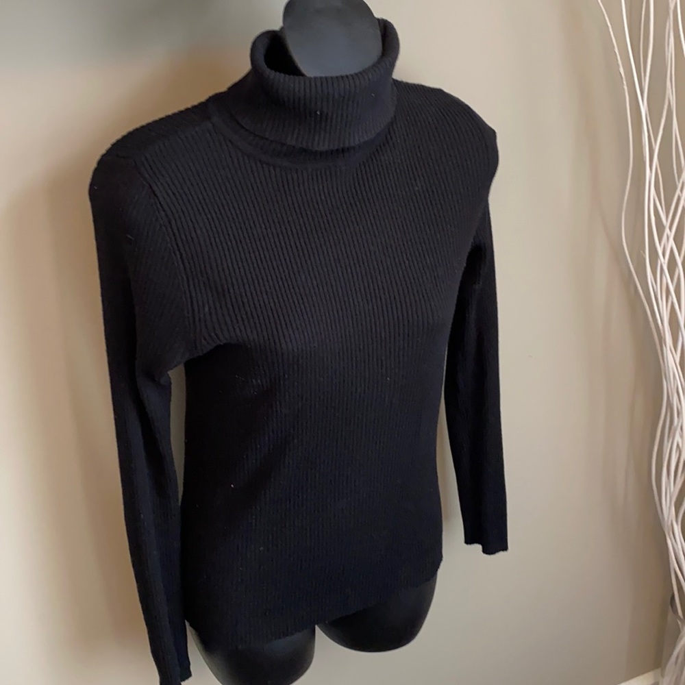 Black turtle neck sweater size small